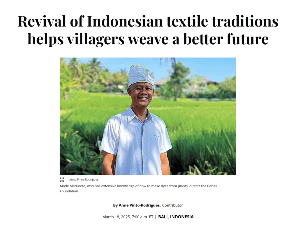 CS Monitor- Revival of Indonesian textile traditions helps villagers weave a better future