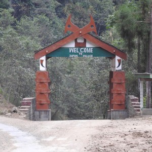 Most villages in Nagaland have a ‘welcome gate’, decorated with intricate designs. This picture was taken in Phek district, home of the Chakhesang and Pochury tribes.